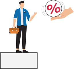 Big hand gives man a percentage