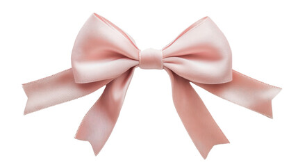 Pink bow tie on transparent background
