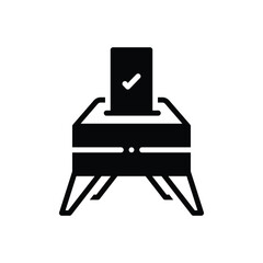 Black solid icon for vote