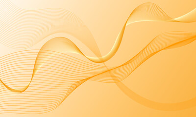 orange smooth lines wave curves with soft gradient abstract background