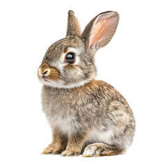 Obraz premium Adorable Baby Rabbit Sitting Pretty Grey Fur Soft Animal