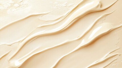 Obraz premium Creamy Beige Swirls of Luxurious Cosmetic Cream