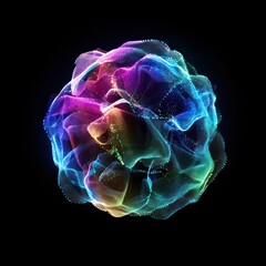 Abstract Colorful Nebula: A Digital Masterpiece of Light and Energy