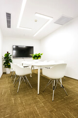 Yellow themed modern company interior architecture