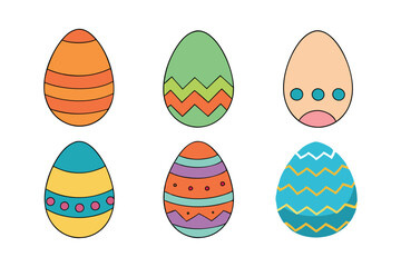 Set of different style Easter egg vector art illustration6.eps