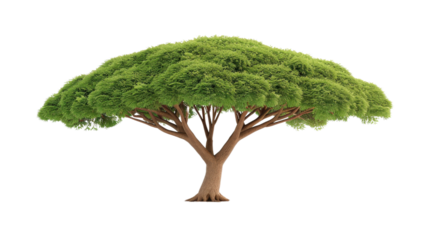 Lush green tree with broad canopy and sturdy trunk