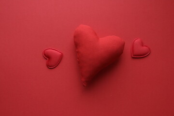 Valentines day background with red heart