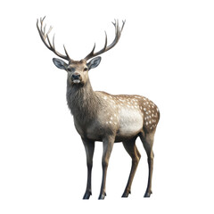 Majestic Spotted Deer Buck Large Antlers Dark Background