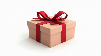 Obraz premium Gift Box with Ribbon Isolated on White, Transparent Background