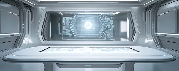 Obraz premium A futuristic workspace with AI-driven tools analyzing consumer evaluation patterns and trends