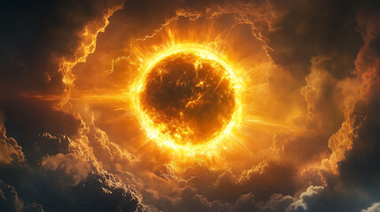 A glowing sunburst through clouds, symbolizing hope and the pursuit of lofty goals2