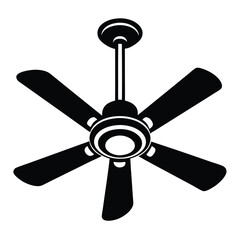 Obraz premium Ceiling Fan Icon Vector Illustration Design for Home Decor, Interior, and Furniture