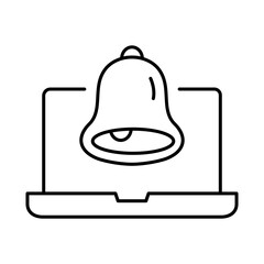 Laptop Line Editable Stroke Icon. PC, Computer Functions, Settings, Technology, Security, Shopping, Wallet, Marketing, Promotion, Communication Collection Vector Illustration.
