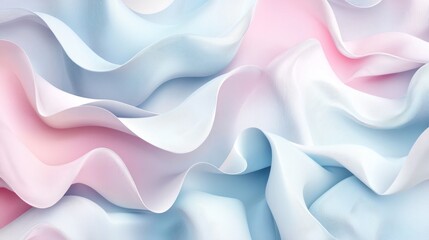 Obraz premium Abstract Pastel Wave Design: Pink and Blue Swirls