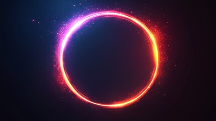 Glowing Circular Light Energy Abstract Design