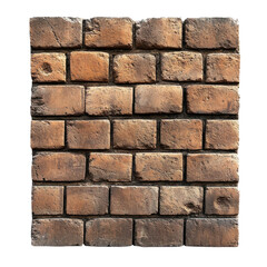 Obraz premium Old Brown Brick Wall Texture on transparent background.
