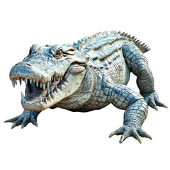 Obraz premium Powerful Alligator Intense Gaze Sharp Teeth Reptile Wildlife