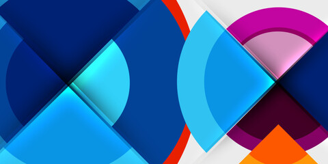 Circle and semi circle geometric background. Vector Illustration For Wallpaper, Banner, Background, Card, Book Illustration, landing page