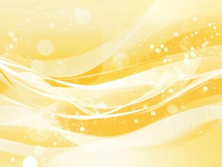 Abstract yellow wave background with glowing particles.