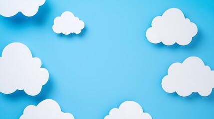 A blue sky with white clouds