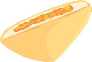 Fried Tofu Illustration