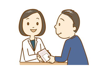 薬剤師が薬の説明をする