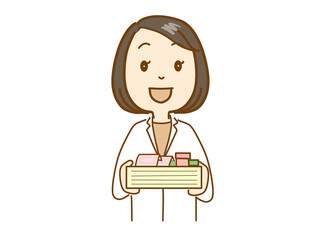 薬剤師が薬の説明をする