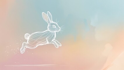 easter bunny in the wind