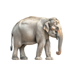 Obraz premium Majestic Asian Elephant on Black Background Wildlife Animal Portrait