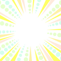 三角と丸で描いた集中線