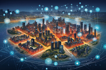 Obraz premium Visualisation of Digital Data Security A Representation of Digital Cybersecurity