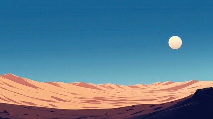 Obraz premium Desert Landscape Under a Bright Sunlit Sky