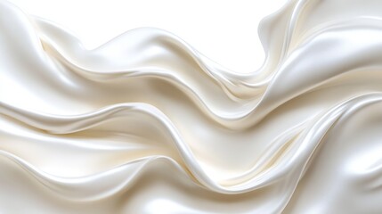 Obraz premium Elegant Draped White Silk Fabric Abstract