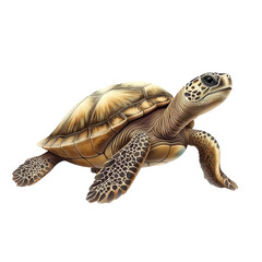 Fototapeta premium Majestic Sea Turtle Ocean Wildlife Nature Animal Shell Brown Tan Colors