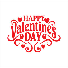 Happy Valentines day, typography t shirt design vector