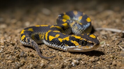 Obraz premium Olive-Headed Sea Snakes Mating in a Vibrant Underwater Paradise
