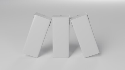 Isolated image milk box packeaging 3d rendrer