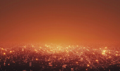 Fototapeta premium Urban nightscape transformation a digital evolution in cityscapes global city visual art ambient environment aerial viewpoint