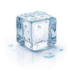 ice cube isolated on white