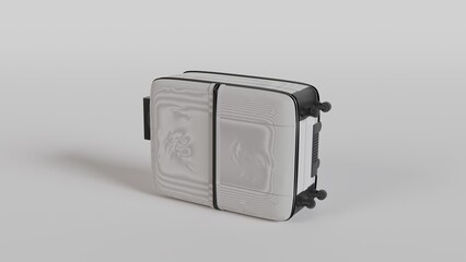 Isolated image suitcase 3d render