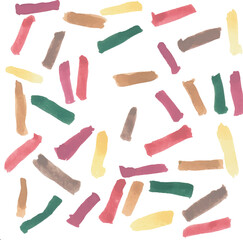 Pastel confetti hand drawn watercolor abstract