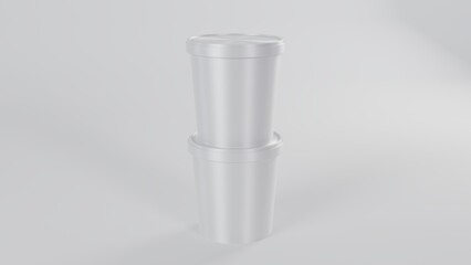 Isolated image Ice cream packeaging 3d render