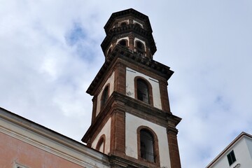 Atrani - Campanile della Chiesa di Santa Maria Maddalena dalla strada costiera