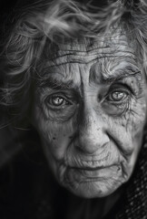 Close-up Portrait of an Elderly Woman