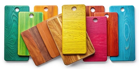 Naklejka premium Colorful Cutting Board Set - Modern Kitchen Accessories