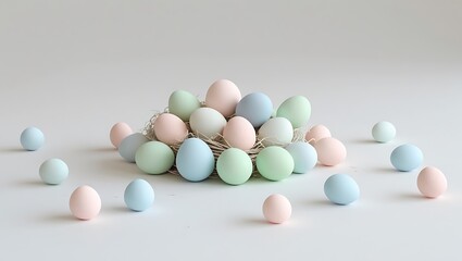 easter eggs in a basket