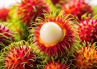 Delicious Rambutan, Tropical Fruit Close-up