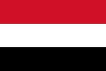 High detailed flag of Yemen. National Yemen flag. Asia. 3D illustration.