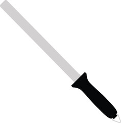 Knife sharpener icon. Diamond knife sharpening sign. Diamond sharpening steel symbol. flat style.