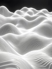 Fototapeta premium white digital mountains